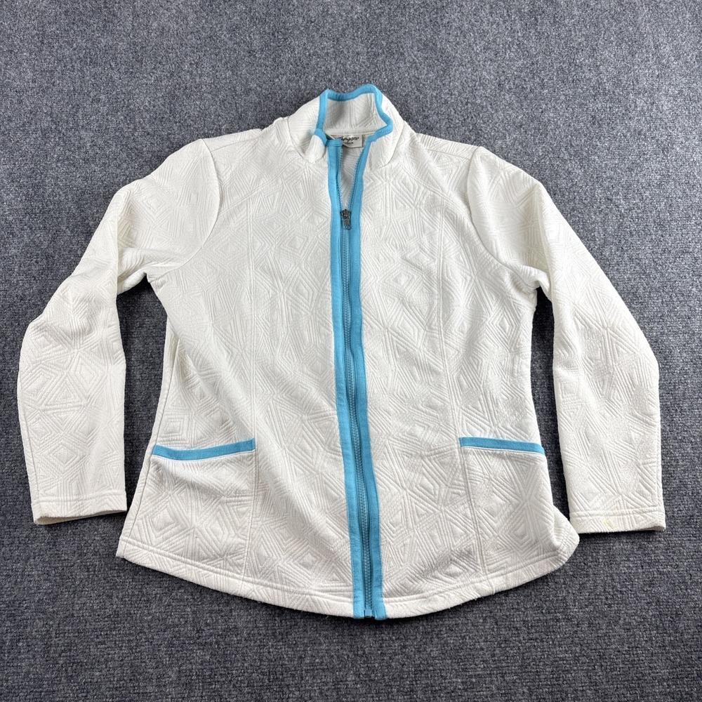 Norm Thompson Womens Size M Geometric Quilted Full Zip Jacket